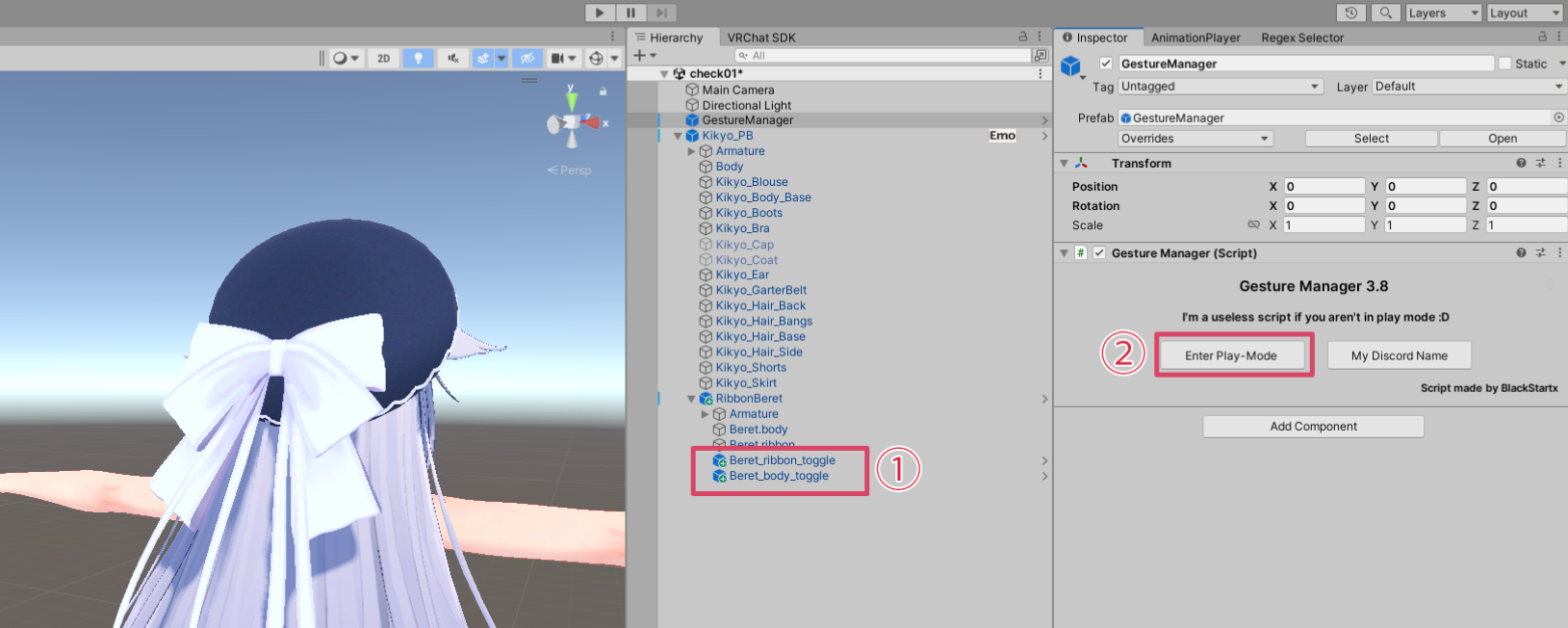 Modular Avatar で衣装に ON/OFF・拡縮ギミックをプリセット | Dressing